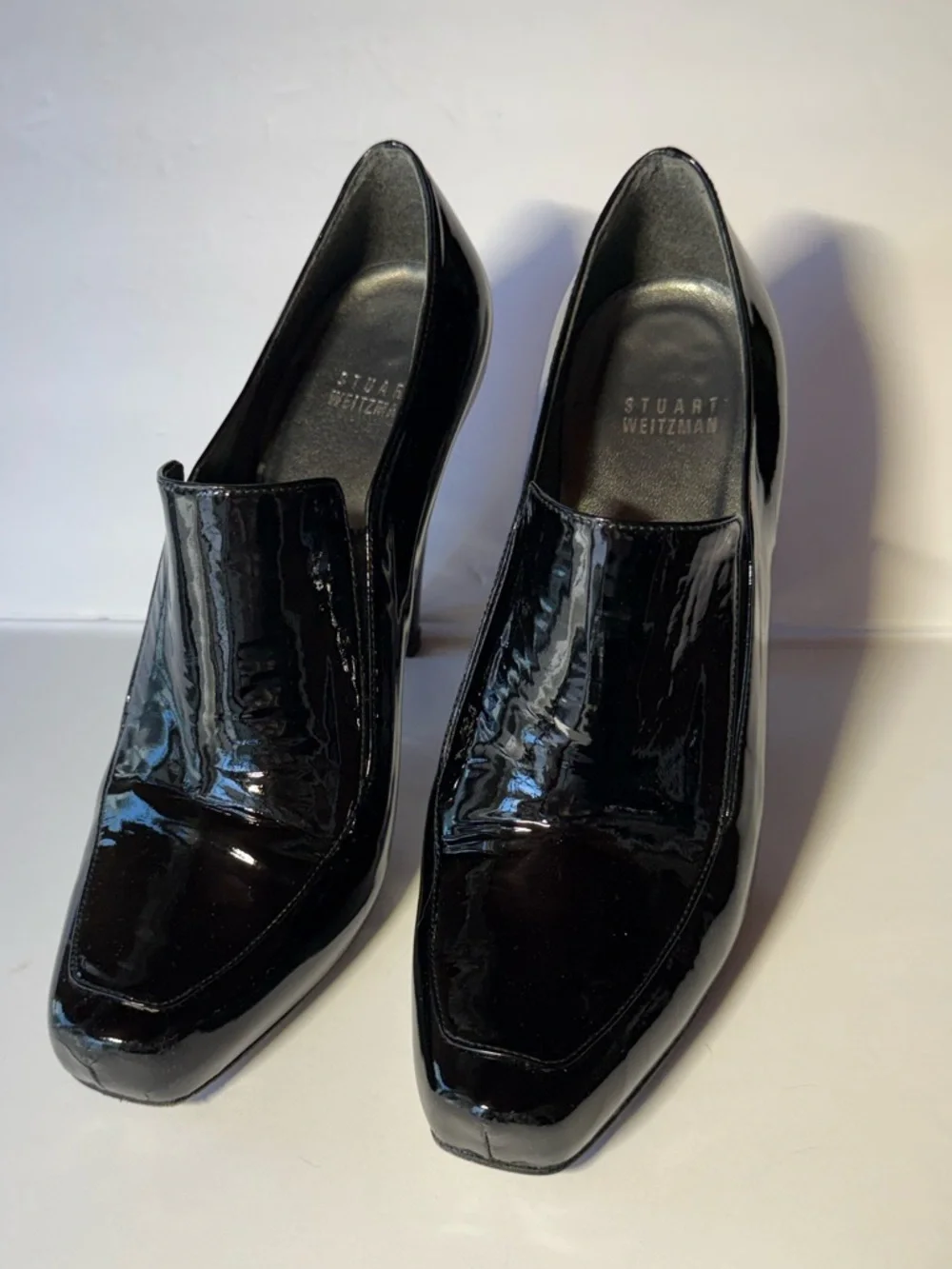 Stuart Weitzman Black Patent Leather Platform Stiletto Pumps – Size 8.5